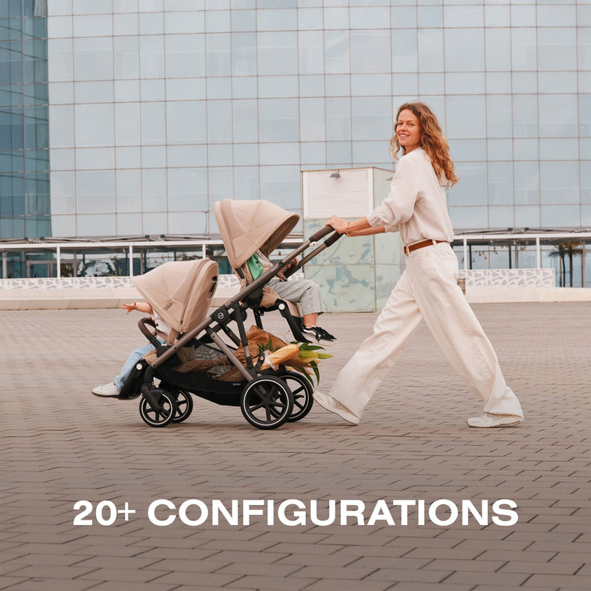 Poussette Gazelle S – Châssis couleur Argent avec siège Stone Gris-Cybex-CYB-524001295-CLÉMENT