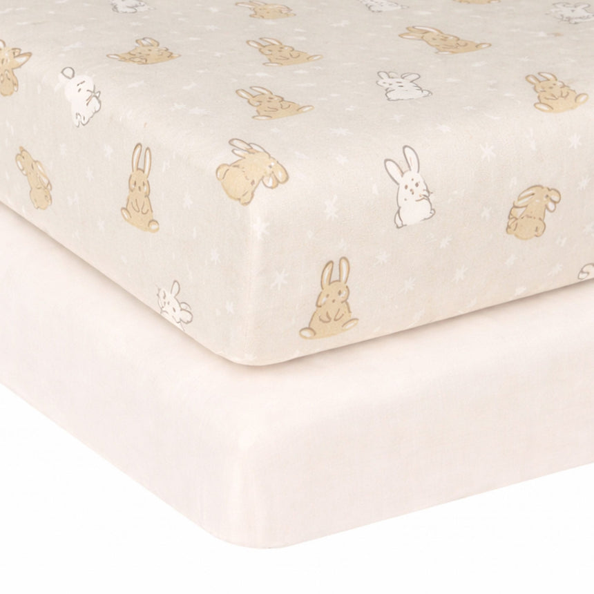 Drap Contour (2) pour Lit de Bébé - Lapins-Simmons-JAS-24110-CLÉMENT