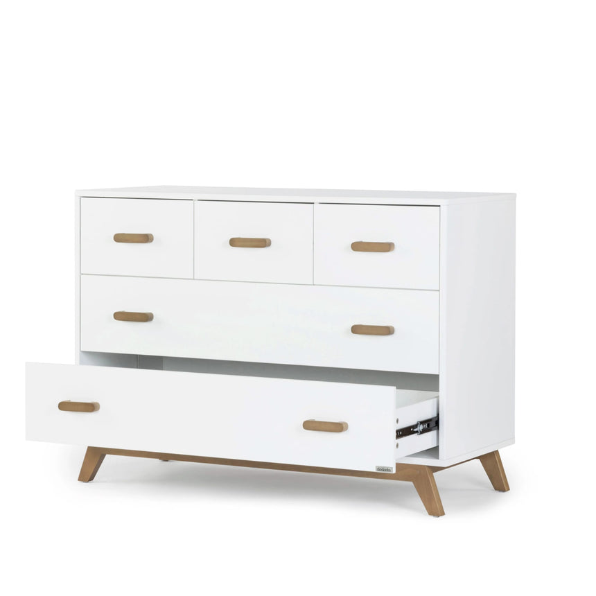 Commode 5 tiroirs Soho - Blanc / Noyer-Dadada Baby-DDD-412208-CLÉMENT