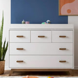 Commode 5 tiroirs Soho - Blanc / Noyer-Dadada Baby-DDD-412208-CLÉMENT