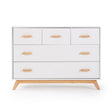 Commode 5 tiroirs Soho - Blanc / Naturel-Dadada Baby-DDD-413231-CLÉMENT