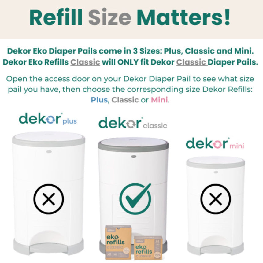 Recharges (2) pour Poubelle à Couches Dekor Eko Classic-Dekor-DEK-2-23300-CLÉMENT