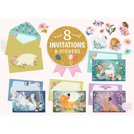Invitations(8) Créatures merveilleuses-Djeco-DJE-DD03494-CLÉMENT