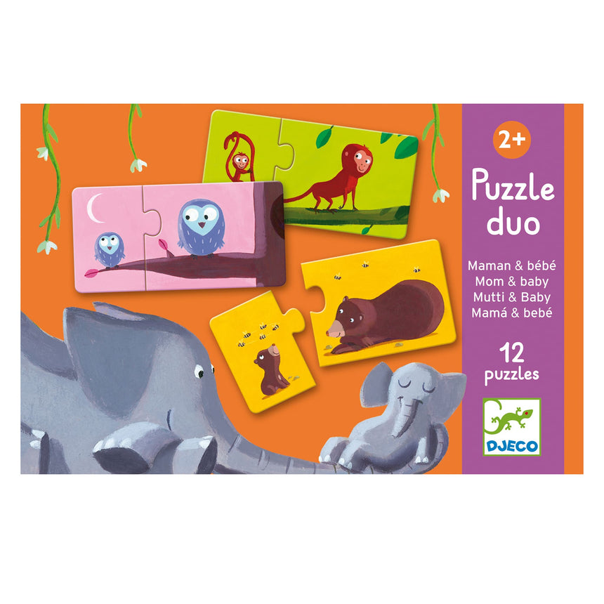 Puzzle duo - Maman et bébé-Djeco-DJE-DJ08157-CLÉMENT