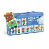 Casse-tête Nounours S'habille 10 Pièces-Djeco-DJE-DJ08274-CLÉMENT