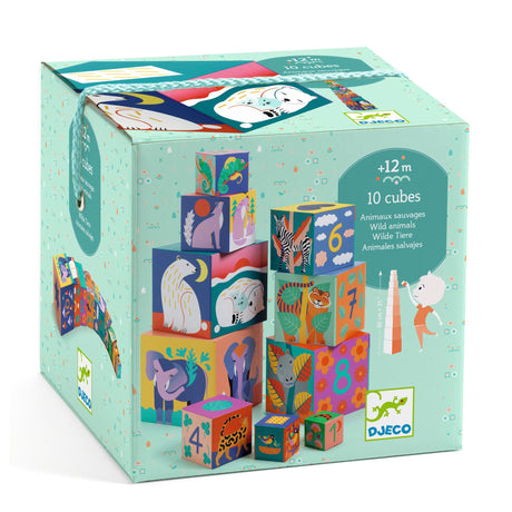 Cubes - Animaux sauvages-Djeco-DJE-DJ08511-CLÉMENT