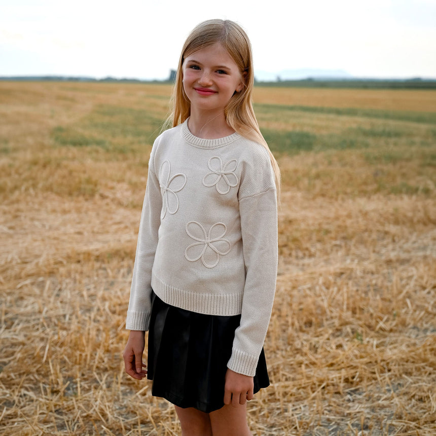 Pull Fleurs Blush & Boucle 7-14ans-Look-LOK-2263505C-IVO-CLÉMENT