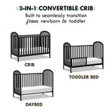 Couchette Convertible 3-en-1 Beau - Ébène-DaVinci-DVI-M23901E-CLÉMENT