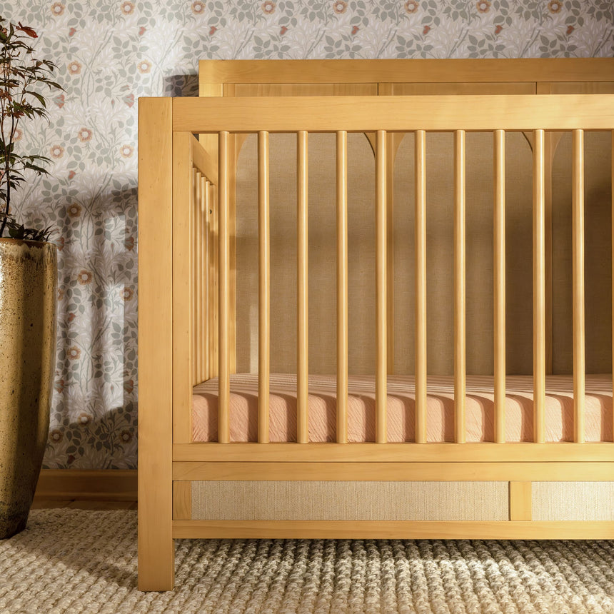 Couchette Convertible 4-en-1 Eloise - Miel et Tissu Eco-Weave-Namesake-DVI-M24801HYPSEW-CLÉMENT