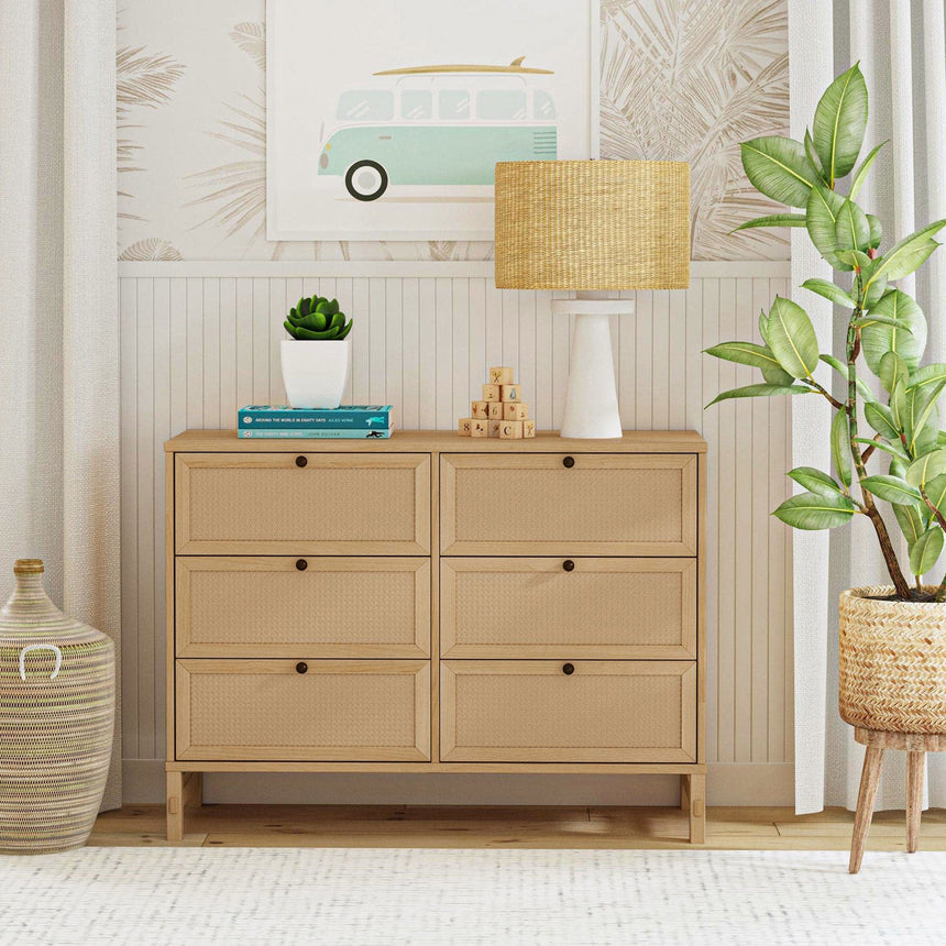 Commode 6 tiroirs Margot -Miel-DaVinci-DVI-M24926HY-CLÉMENT