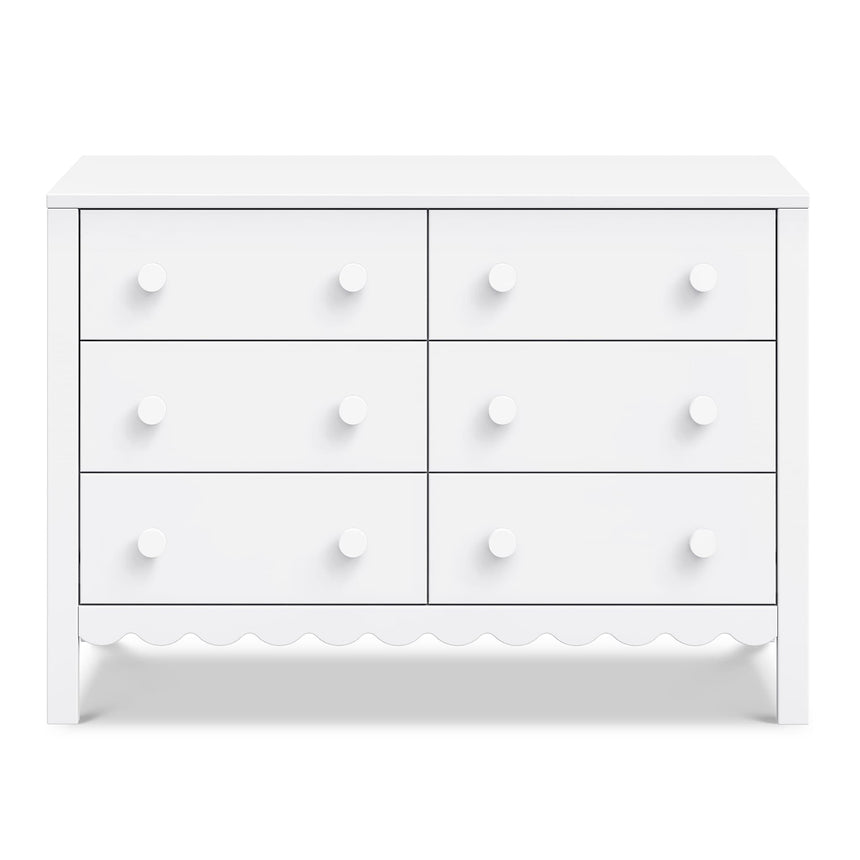 Commode 6 Tiroirs Sammy Scallop - Blanc-DaVinci-DVI-M27826W-CLÉMENT