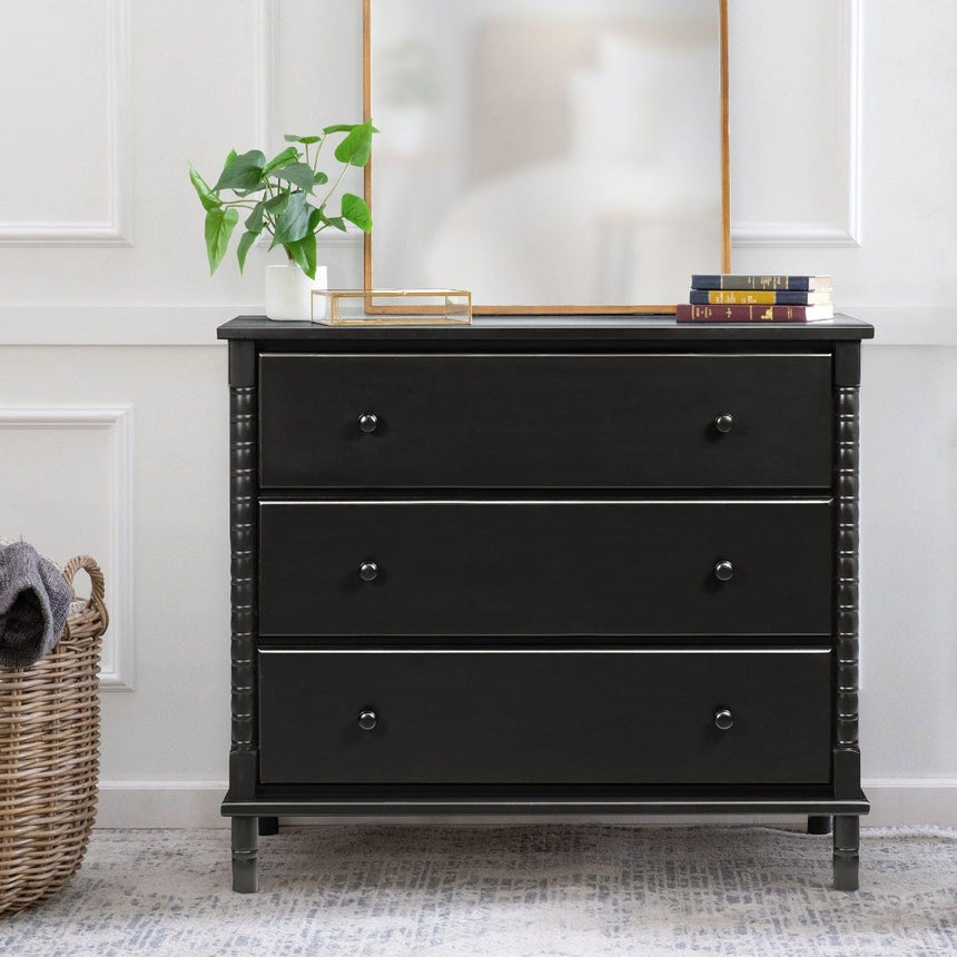 Commode 3 Tiroirs Jenny Lind Spindle - Ébène-DaVinci-DVI-M7323E-CLÉMENT
