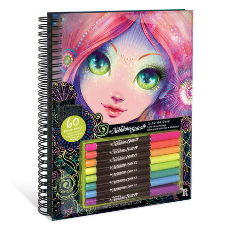 Livre à Coloriage à Pages Noires-Nebulous Stars-EGL-TT11111-CLÉMENT