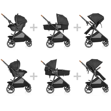 Système de Voyage Shyft Intuiti avec siège d’auto Revolve 180 Litemax NXT - Noir-Evenflo-EVO-TS100212513C-CLÉMENT