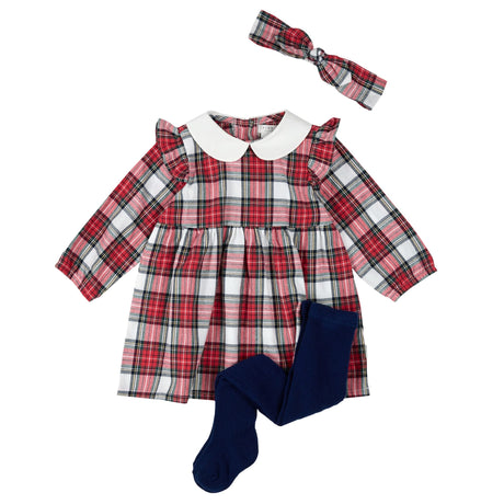 Robe Carreaux 3-24mois-Firsts par Petit Lem-Rouge-3 m-FIT-25HGW41E01-CLÉMENT