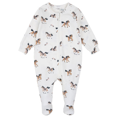 Pyjama Chevaux 0-12mois-Firsts par Petit Lem-Ivoire-0 m-FIT-26FGL31P03-CLÉMENT
