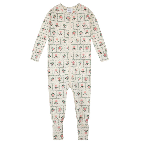 Pyjama Fleurs Pommes 12-24mois-Firsts par Petit Lem-Beige-12 m-FIT-26FGL33Q09-CLÉMENT
