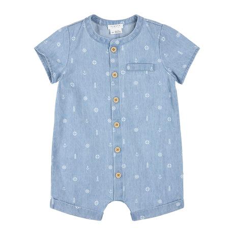 Barboteuse Chambray Voilier3-24mois-Firsts par Petit Lem-Bleu-3 m-FIT-26SGW35N01-CLÉMENT