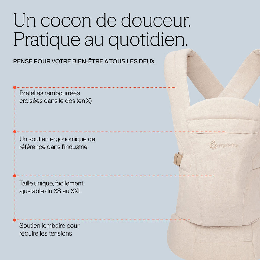 Porte-bébé Omni Lite - Beige Naturel-Ergobaby-FUL-BCOLTENATBGE-CLÉMENT