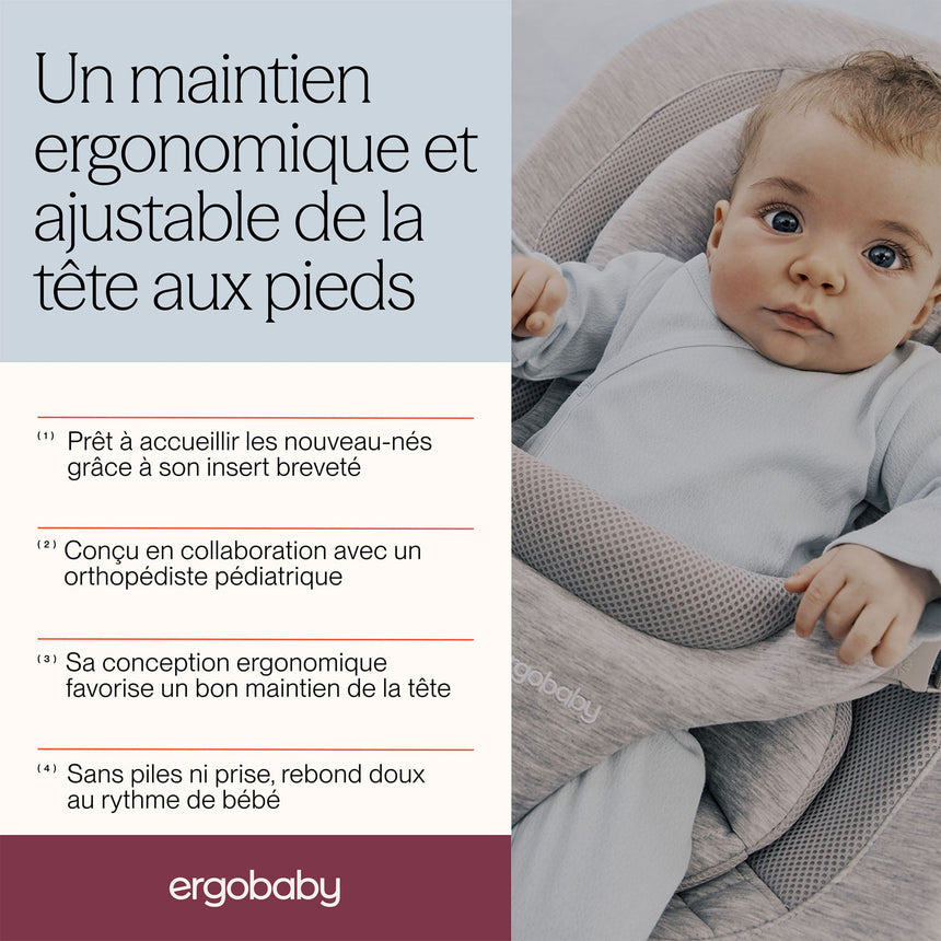 Siège Berçant Evolve Mesh 3-en-1 - Sauge-Ergobaby-FUL-EVLBNCSGGRNM-CLÉMENT
