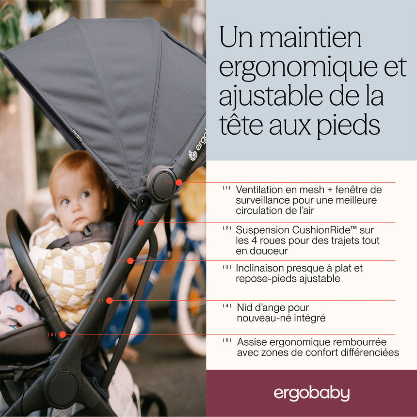 Poussette Metro 3 - Beige-Ergobaby-FUL-METRO3NATBGE-CLÉMENT