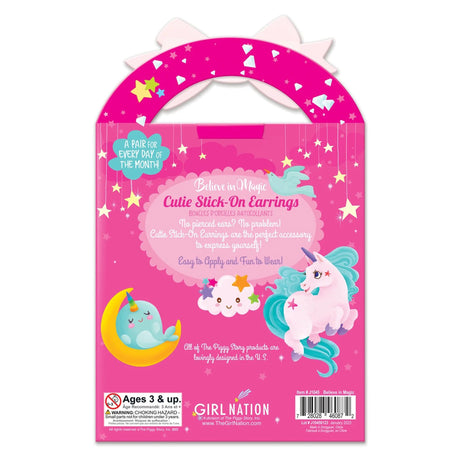 Boucles d'Oreilles Autocollantes-Girl Nation-GLN-GN-J1045-CLÉMENT