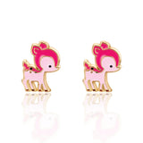 Boucles D'oreille Faons Roses-Girl Nation-GLN-GN-J538S-CLÉMENT