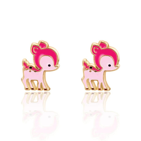 Boucles D'oreille Faons Roses-Girl Nation-GLN-GN-J538S-CLÉMENT