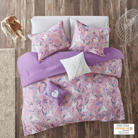 Douillette 5 Morceaux Lit Double / Grand - Licorne Rose Lola-Clement - Maison-GPL-UHK10-0099-CLÉMENT