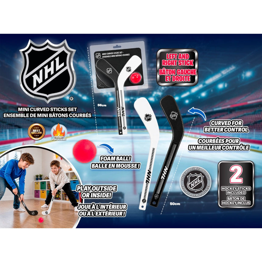 Ensemble NHL Mini Bâtons Courbes Hockey-Groupe Ricochet-GRI-LI550AN00046-CLÉMENT