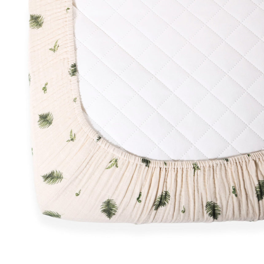 Drap Contour Couchette de Bébé - Fougère-House of Elia-HOE-CRIB-F2022FN-CLÉMENT
