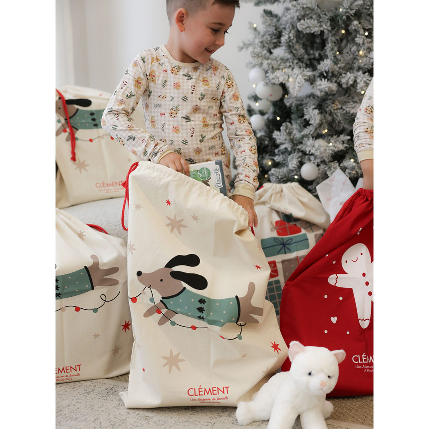 Grand Sac Cadeau / Poche Du Père Noel - Chien-Bebe Confort-CA3-HK-DOG-CLÉMENT