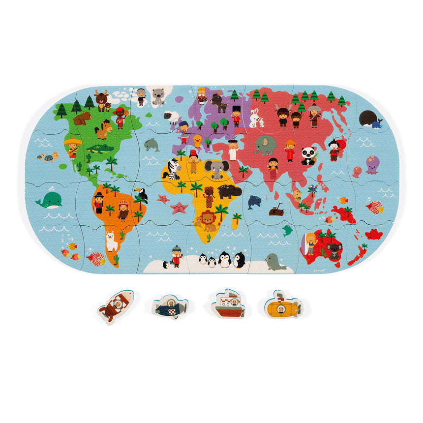 Jouet pour le Bain Carte du Monde-Janod-JAD-J04719-CLÉMENT