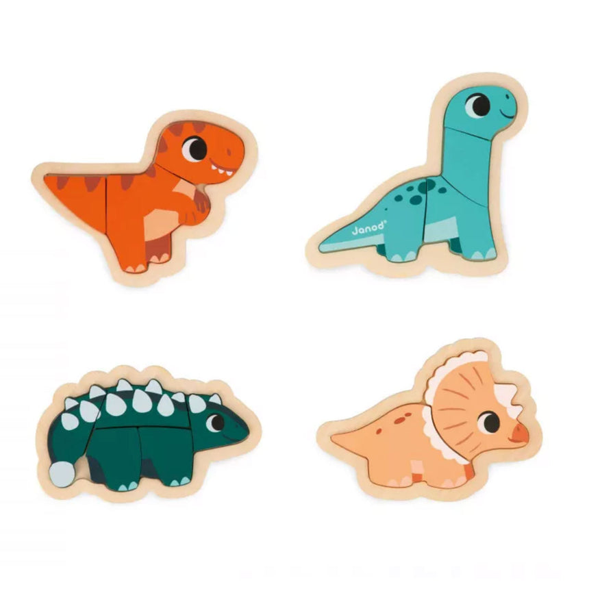 Casse-têtes en Bois - Dinosaures-Janod-JAD-J05824-CLÉMENT