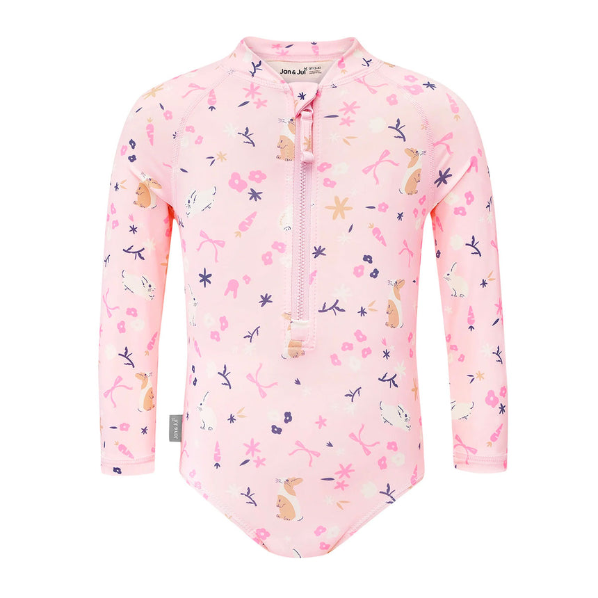 Maillot UV Lapins Fleurs 2-6ans-Jan n Jul-Rose-2-3-JAJ-UG1-BUF-2-CLÉMENT