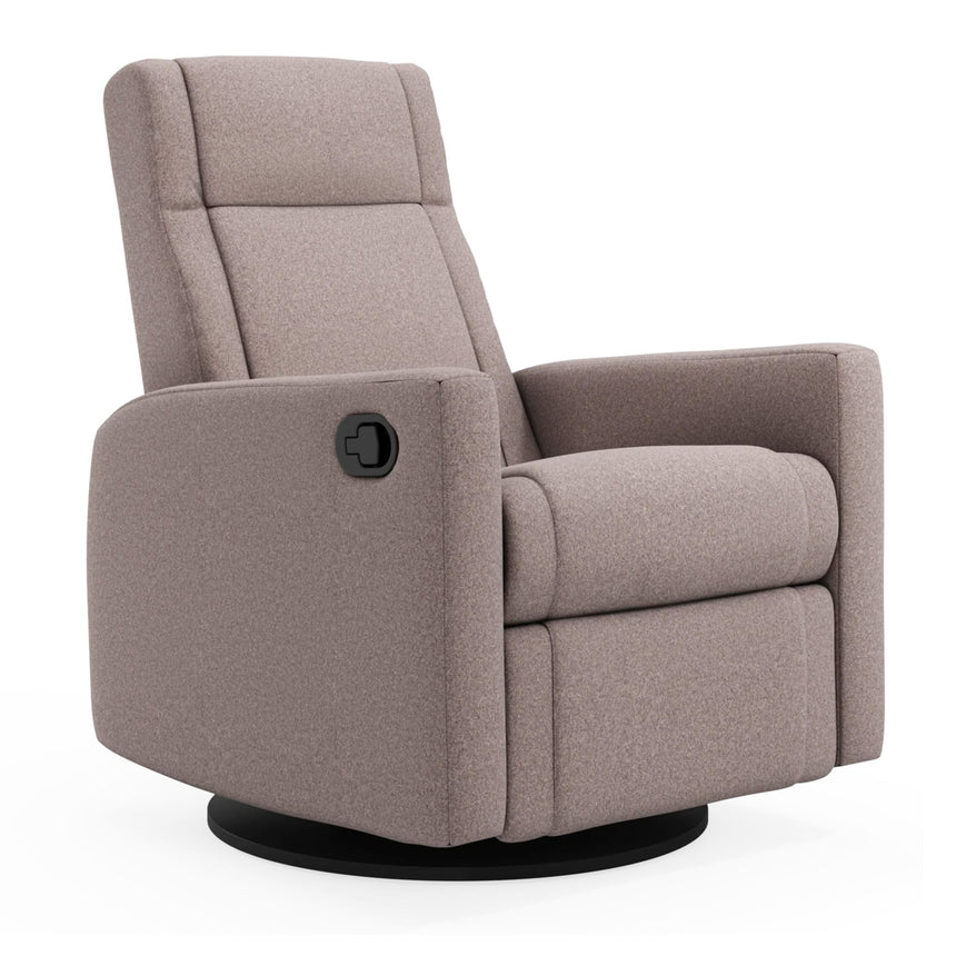 Fauteuil Berçant et Pivotant Nelly - Arlo Beige (Tissu résistant aux taches)-Jaymar BB-JAM-521-ARLO-96-CLÉMENT