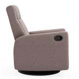 Fauteuil Berçant et Pivotant Nelly - Arlo Beige (Tissu résistant aux taches)-Jaymar BB-JAM-521-ARLO-96-CLÉMENT