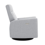 Fauteuil Berçant et Pivotant Nelly - Arlo Heather Gris / Noir avec Mécanisme Électrique (Tissu résistant aux taches)-Jaymar BB-JAM-525-ARLO-57-CLÉMENT