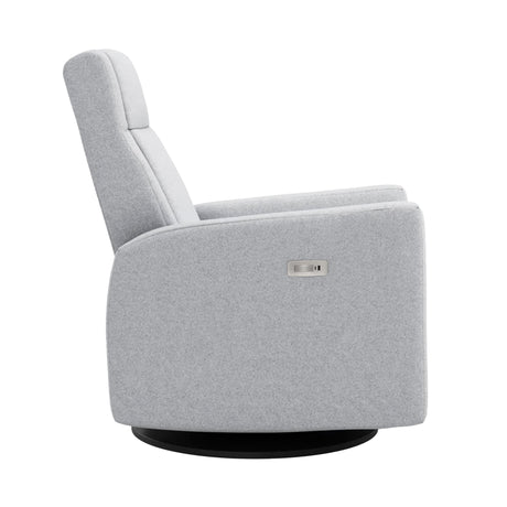 Fauteuil Berçant et Pivotant Nelly - Arlo Heather Gris / Noir avec Mécanisme Électrique (Tissu résistant aux taches)-Jaymar BB-JAM-525-ARLO-57-CLÉMENT