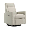 Fauteuil Berçant et Pivotant Nelly - Como Sable / Noir avec Mécanisme Électrique-Jaymar BB-JAM-525-COMO-20-CLÉMENT