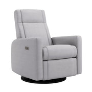 Fauteuil Berçant et Pivotant Nelly - Como Dove Gris / Noir avec Mécanisme Électrique-Jaymar BB-JAM-525-COMO-61-CLÉMENT