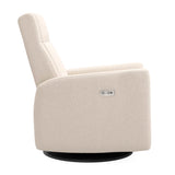 Fauteuil Berçant et Pivotant Nelly - Beyond Sheep Crème avec Mécanisme Électrique-Jaymar BB-JAM-525-BEYON-14-CLÉMENT