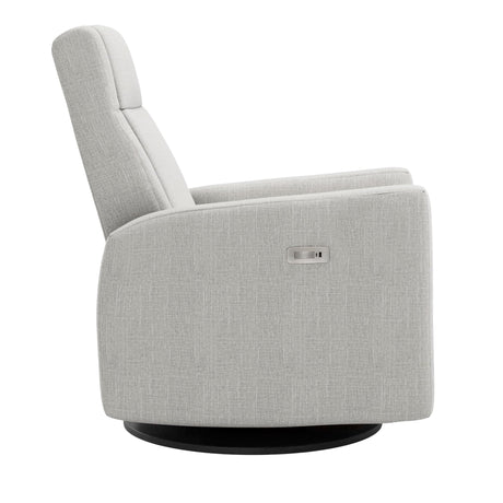 Fauteuil Berçant et Pivotant Nelly - Nubia Silver / Noir avec Mécanisme Électrique-Jaymar BB-JAM-525-NUBIA-57-CLÉMENT