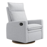 Fauteuil Berçant et Pivotant Arya - Arlo Heather Silver (Tissu résistant aux taches)-Jaymar BB-JAM-522-ARLO-57-CLÉMENT