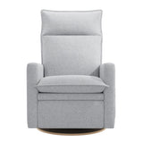 Fauteuil Berçant et Pivotant Arya - Arlo Heather Silver (Tissu résistant aux taches)-Jaymar BB-JAM-522-ARLO-57-CLÉMENT