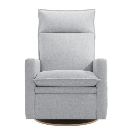 Fauteuil Berçant et Pivotant Arya - Arlo Heather Silver (Tissu résistant aux taches)-Jaymar BB-JAM-522-ARLO-57-CLÉMENT