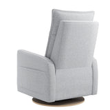 Fauteuil Berçant et Pivotant Arya - Arlo Heather Silver (Tissu résistant aux taches)-Jaymar BB-JAM-522-ARLO-57-CLÉMENT