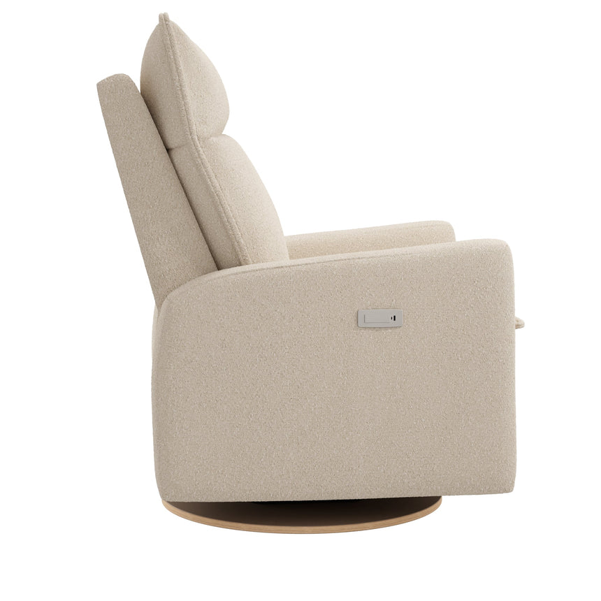 Fauteuil Berçant et Pivotant Arya - Beyond Sheep Cream avec Mécanisme Électrique-Jaymar BB-JAM-526-BEYON-14-CLÉMENT