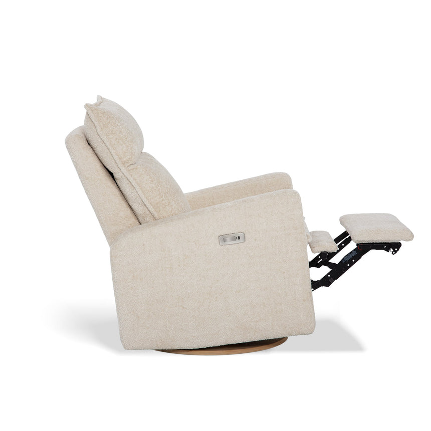 Fauteuil Berçant et Pivotant Arya - Puppy Sand avec Mécanisme Électrique-Jaymar BB-JAM-526-PUPPY-14-CLÉMENT