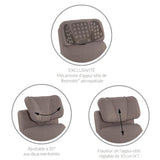 Fauteuil Berçant Inclinable Pivotant Hailey - Arlo Beige (Tissu résistant aux taches)-Jaymar BB-JAM-523-ARLO-096-CLÉMENT